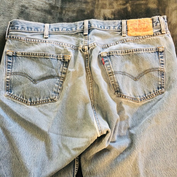 Levi 501 Original Shrink to fit Blue Jeans Bundle  of (5) 42x36 - Picture 7 of 12